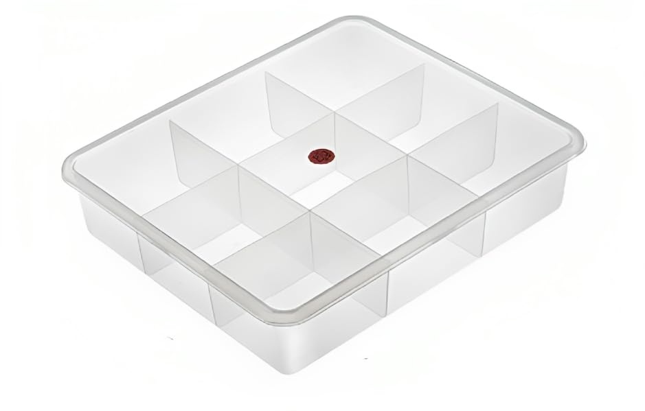 M.C. PIPWALA Transparent Plastic Rectangular 9 Partition (Big